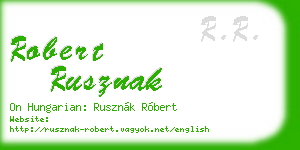 robert rusznak business card